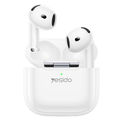 Casti wireless Yesido (TWS31S), TWS, Microfon, Bluetooth 5.4, Semi-Design in-ear, 300mAh, Small Package, alb
