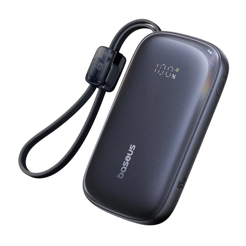 Baterie Externa Baseus Enerfill FC21 Qpow 3 Ultra (E0027Q00), cu Detasabil Cable, 10000mAh, 45W, USB, USB-C, Negru