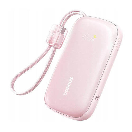 Baterie Externa Baseus Enerfill FC21 Qpow 3 Ultra (E0027Q02), Detasabil Cable, 10000mAh, 45W, Afisaj Digital, Roz