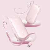 Baterie Externa Baseus Enerfill FC21 Qpow 3 Ultra (E0027Q02), Detasabil Cable, 10000mAh, 45W, Afisaj Digital, Roz