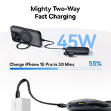 Baterie Externa Baseus Enerfill FC21 Qpow 3 Ultra (E0027Q00), cu Detasabil Cable, 10000mAh, 45W, USB, USB-C, Negru