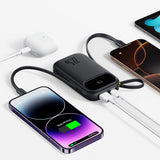 Baterie Externa Baseus Enerfill FC31 (P10082106123-00), USB, Type-C, cu Cable, 22.5W, 10000mAh, Afisaj Digital, Negru