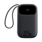Baterie Externa Baseus Enerfill FC31 (P10082106123-00), USB, Type-C, cu Cable, 22.5W, 10000mAh, Afisaj Digital, Negru
