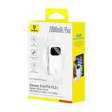 Baterie Externa Baseus Enerfill FC31 Qpow 3 (E0028C01), USB-C/Lightning Cables, 10000mAh, 45W, Afisaj Digital, Alb