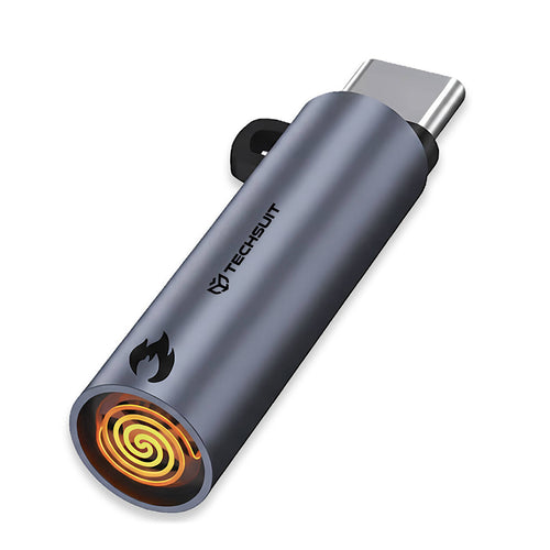 Techsuit Mini Cigarette Lighter SmokeX (ML1), Type-C, 6W, Aluminum Alloy, portabil, Gri