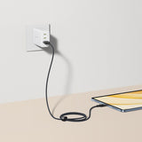 Cablu Baseus de date Discolor (E0420803), USB-A to USB-C, 100W, 480Mbps, 2m, argintiu