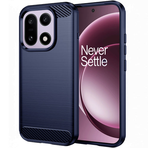 Husa pentru OnePlus 15, Techsuit Carbon Silicone, albastru