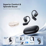 Casti wireless Baseus Eli 2i Fit (A0102604), Open-ear Design, Bluetooth 6.0, 2-Microfon AI ENC, 600mAh, IPX5, negru