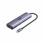 Hub USB UGREEN Docking station 6in1 CM512 (75643), USB-C to Type-C PD3.0 100W, 2x USB, RJ45, Display Port 4K@60Hz, 5Gbps, gri