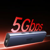 Hub USB UGREEN Docking station 6in1 CM512 (75643), USB-C to Type-C PD3.0 100W, 2x USB, RJ45, Display Port 4K@60Hz, 5Gbps, gri