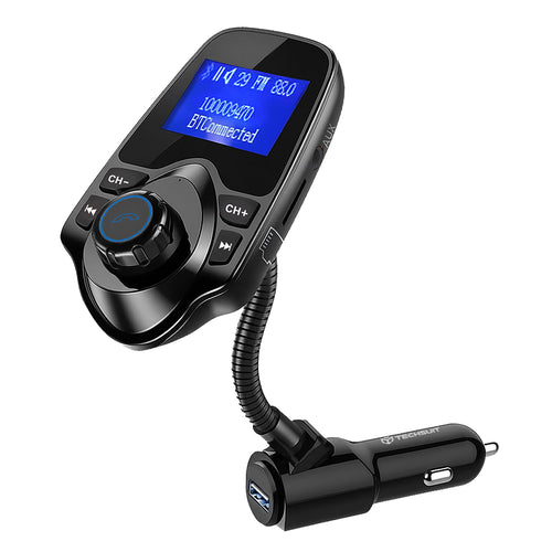 Modulator FM Techsuit JamLink (MFM4), Bluetooth, Jack 3.5mm, TF Card, 10–24V, negru
