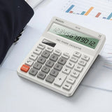 Yesido Desk Calculator (EC10), LCD Display, Ergonomic Design, Solar and Battery Power Source, MAx 12 Digits of Number, Alb