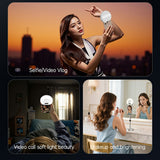 Yesido LED Selfie Light cu Phone Clip (DH13), 400mAh, 6.8W, 3 Lights Mode, Alb