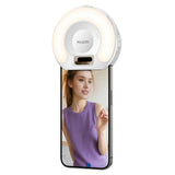 Yesido LED Selfie Light cu Phone Clip (DH13), 400mAh, 6.8W, 3 Lights Mode, Alb