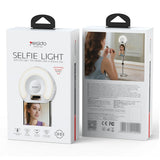 Yesido LED Selfie Light cu Phone Clip (DH13), 400mAh, 6.8W, 3 Lights Mode, Alb