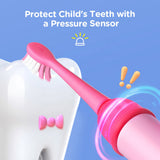 Periuta de dinti electrica Bitvae dinti electrica (BVK7S), Sonic, pentru Kids, 3 Smart Modes, cu App, 3 Tips Set, Pressure Sensor, IPX7, roz
