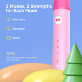 Periuta de dinti electrica Bitvae dinti electrica (BVK7S), Sonic, pentru Kids, 3 Smart Modes, cu App, 3 Tips Set, Pressure Sensor, IPX7, roz