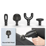 Aparat de Masaj Yesido Mini Portabil Massager Gun (MG02), Type-C, 4 Speed Level, 3200RPM, 1500mAh, 10W, Negru