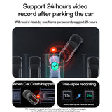 Yesido Dash Camera (KM22), 120° Wide-Angle Lens, 1080P Dual-Channel Recording, Negru