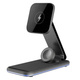Incarcator wireless Proove Energy Fold (WSEF15010001), MagSafe, 3in1, pentru iPhone, AirPods, Apple Watch, 15W, negru