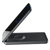Incarcator wireless Proove Metal Edge (WSME15010003), MagSafe, pentru iPhone, AirPods, iWatch, Pliabil, 15W, gri