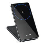 Incarcator wireless Proove Metal Edge (WSME15010003), MagSafe, pentru iPhone, AirPods, iWatch, Pliabil, 15W, gri