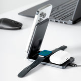 Incarcator wireless Proove Metal Edge (WSME15010003), MagSafe, pentru iPhone, AirPods, iWatch, Pliabil, 15W, gri
