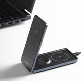 Incarcator wireless Proove Metal Edge (WSME15010003), MagSafe, pentru iPhone, AirPods, iWatch, Pliabil, 15W, gri