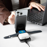 Incarcator wireless Proove Metal Edge (WSME15010003), MagSafe, pentru iPhone, AirPods, iWatch, Pliabil, 15W, gri
