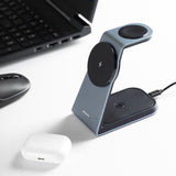 Incarcator wireless Proove Omni Power (WSOP15020003), MagSafe, 3in1, pentru iPhone, AirPods, Apple Watch, 15W, gri