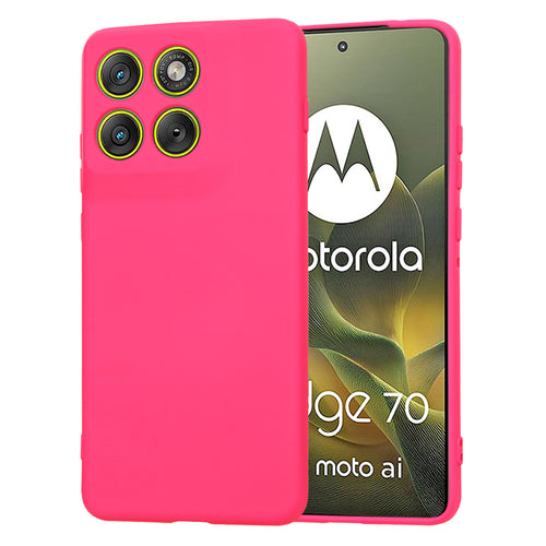 Husa pentru Motorola Edge 70, Techsuit SoftFlex, fucsia