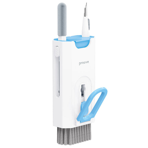 Proove Multifunctional Cleaning Set Mr. Cleaner (MCS00000802), pentru Laptop, Phone cu Stand, Retractabil Brush, Alb