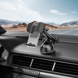 Suport auto Proove Crystal Clema Plus (CHCSP0000001), Bord, Mechanical Clema, Ventuza, Stylish, Universal, negru