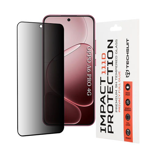 Folie de protectie pentru OPPO A6 Pro 4G, Techsuit 111D Privacy Full Glue
