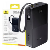 Baterie Externa Baseus Enerfill Bipow2 Pro (E0027701), Integrat USB-C Cable, 20000mAh, 22.5W, Afisaj Digital, Negru