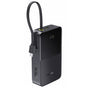 Baterie Externa Baseus Enerfill Bipow2 Pro (E0027701), Integrat USB-C Cable, 20000mAh, 22.5W, Afisaj Digital, Negru