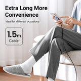 Incarcator wireless UGREEN Incarcator Wireless CD245 (30233), Qi, 15W, MagSafe, Aluminum Alloy, Strong Magnets, USB-C Cable Included, 1.5m, gri