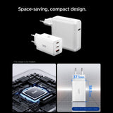 Incarcator retea Spigen Essential EE673EU (ACH08710), USB, 2x Type-C, Incarcare rapida, Quantum Boost, 67W, alb