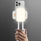 Suport de birou Yesido Desk Suport telefon (DH10), cu Beauty Refill Light, Reglabil, 1000mAh, 4.7-7, alb