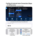 Yesido Wireless Car Stereo (KM18), Dual HD Camera, Bluetooth 5.2, Plug&Play, CarPlay, Android Auto, AirPlay, Negru
