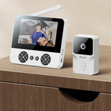 Camera de supraveghere Yesido Wireless Video Intercom Doorbell (KM27), 2.4G, 2K HD 1080*720px, 1000mAh, 4.3 TFT Screen, UK Plug, alb