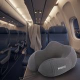 Yesido Neck Pillow (MG17), Knitted Fabric, Memory Foam Pillow Core, Ergonomic Design, Gri