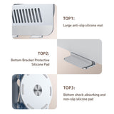 Yesido Laptop Holder (LP06), Strong Stand, Aluminum Alloy, 360 Rotation, pentru Devices 10, 17.3 inch, Argintiu