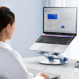 Yesido Laptop Holder (LP06), Strong Stand, Aluminum Alloy, 360 Rotation, pentru Devices 10, 17.3 inch, Argintiu