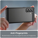 Husa pentru Samsung Galaxy A57 5G, Techsuit Carbon Silicone, albastru