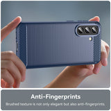 Husa pentru Samsung Galaxy A57 5G, Techsuit Carbon Silicone, albastru