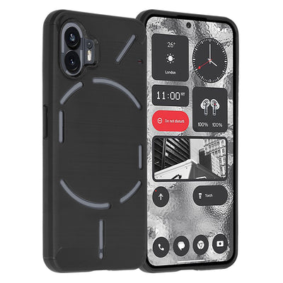 Husa pentru Nothing Phone (2), Techsuit Carbon Silicone, negru