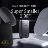 Incarcator wireless Lisen W106 (YL0424120009), cu Incarcator retea, MagSafe, Incarcare rapida, 3in1, Qi2, Pliabil, 15W, gri