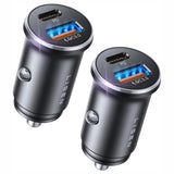 Incarcator auto Lisen (2 pack) (YL0223080038), Incarcare rapida, USB, Type-C, Cigarette Lighter Adapter, PD36W, QC18W, negru