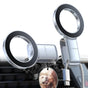 Suport auto Lisen (YL0224050012), Prindere magnetica, pentru Grila ventilatie, Pliabil, 360° Reglabil, Secure Fit, negru